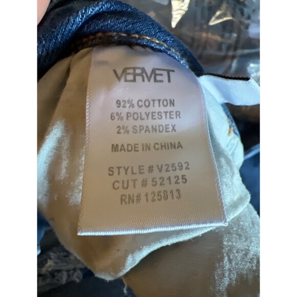 Vervet Frayed Hem Blue Denim Jeans Size 29 distressed stretch Bootcut - Picture 8 of 8